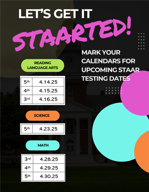  STAAR Testing Dates